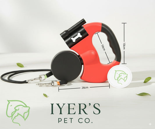 Zenpawsclub-Dual Retractable Dog Leash