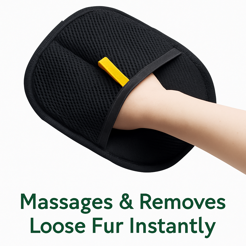Pet Hair Removal Glove with Dual-Sided Electrostatic Bristles