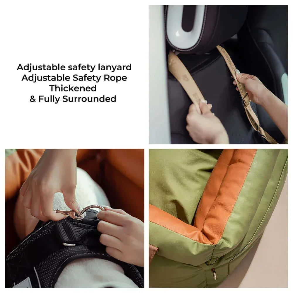 Jumbo Dog Car Seat & Booster for Anxiety - Safe Pet Carrier for Large Dog